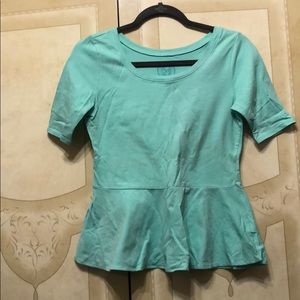 Teal synched waist tee